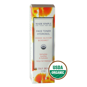 TONER for Oily Skin - Organic Vegan Orange Blossom Bergamot (Lid: Dropper)
